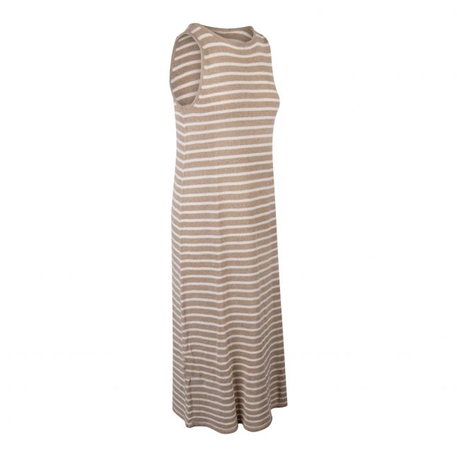 Womens	Beige/Cream Ocean Stripe Midaxi Dress