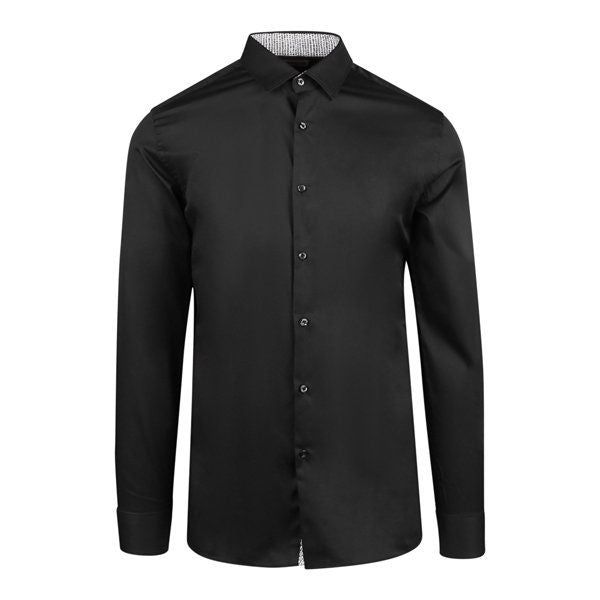 Mens Black Ekoy Slim L/s Shirt