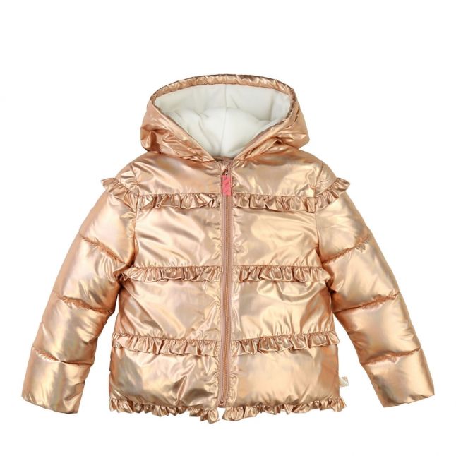 Girls Copper Metallic Padded Jacket