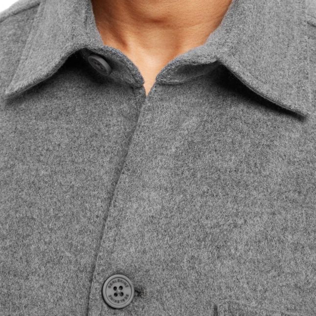 Mens Sealskinz Grey Marl Fleece Overstrand Overshirt