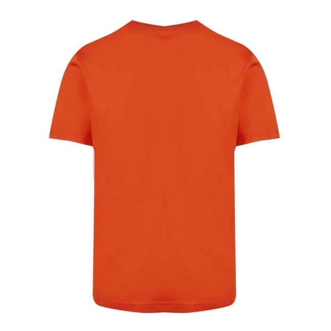 Mens Orange Branded S/s T Shirt