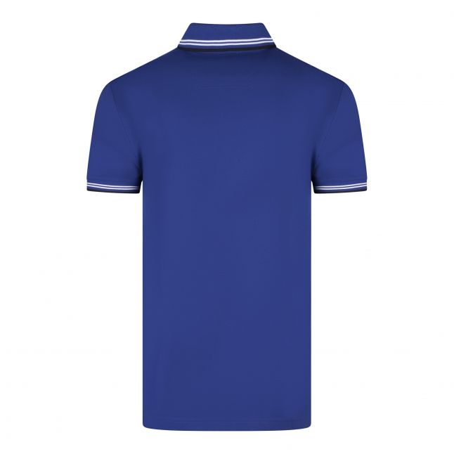 Mens Bright Blue Paul Curved Slim S/s Polo