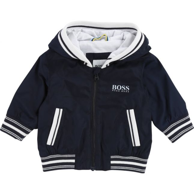 Baby Navy Branded Hooded Jacket