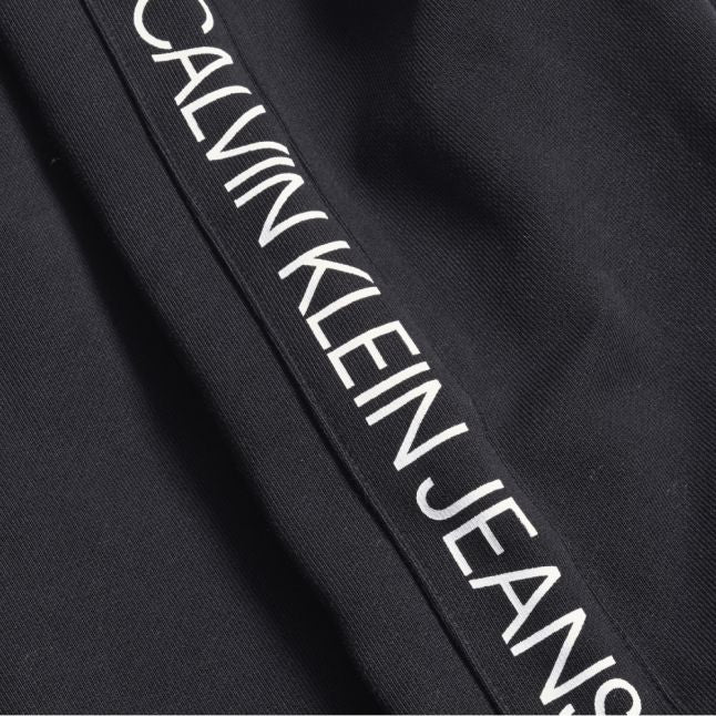 Womens CK Black Institutional Logo Arm Sweat Top