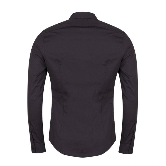 Mens Black Small Logo Slim L/s Shirt