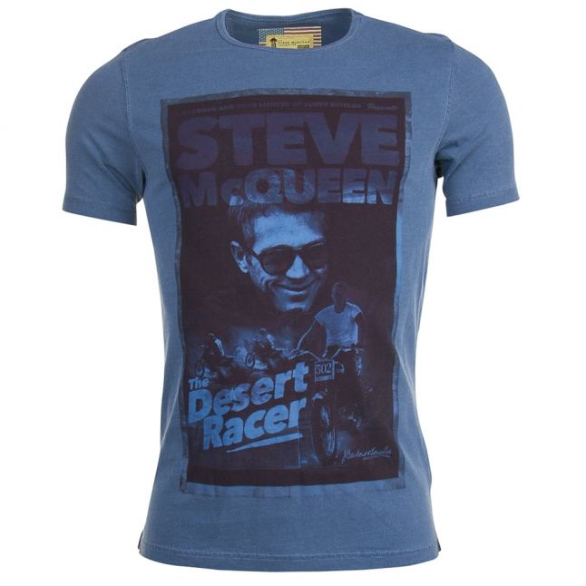 Steve McQueen™ Collection Mens Dark Chambray Desert S/s Tee Shirt