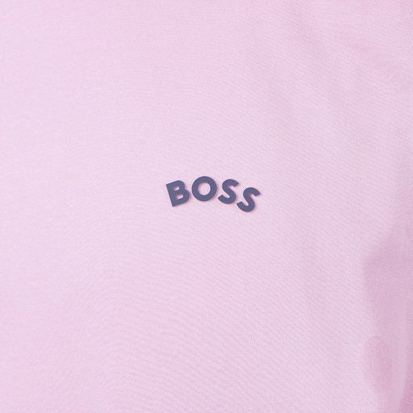 Mens BOSS Light/Pastel Pink Tee Curved S/s T Shirt