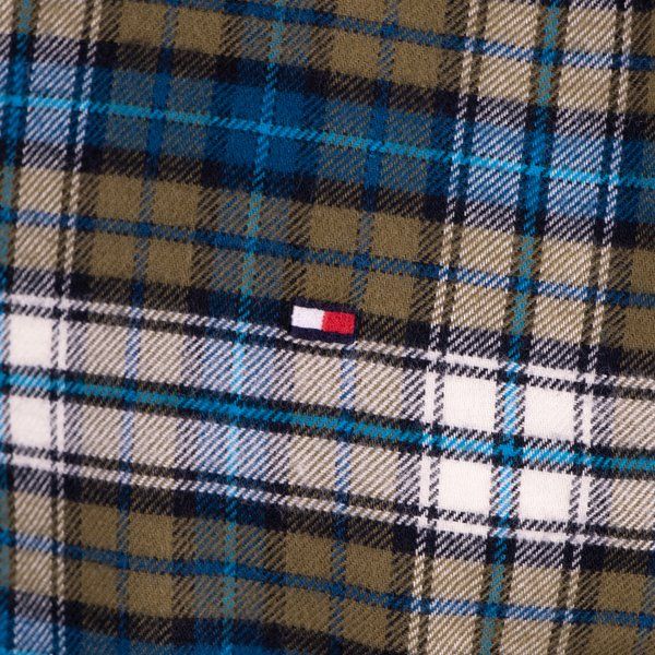 Mens Putting Green/Multi Brushed Tommy Tartan L/s Shirt