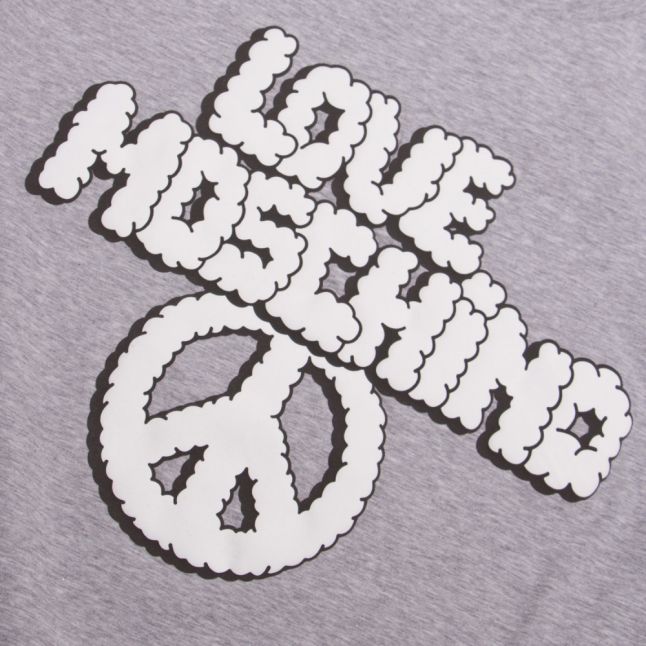 Mens Grey Melange Bubble Logo S/s T Shirt