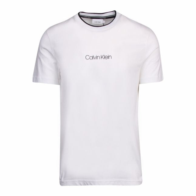 Mens White Carbon Brush Logo S/s T Shirt