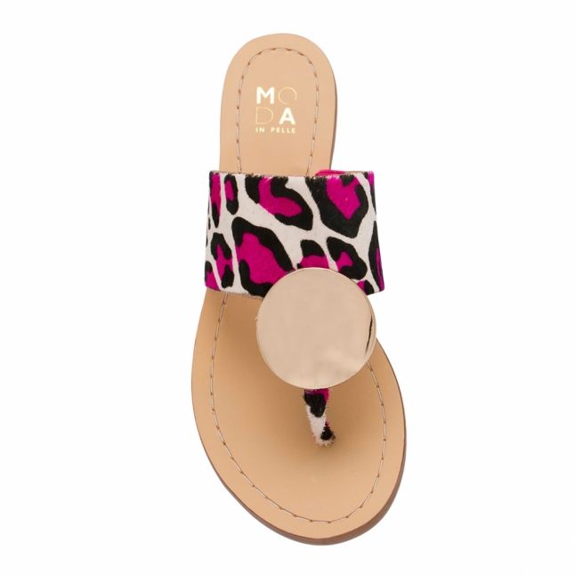 Womens Pink Norena Animal Sandals