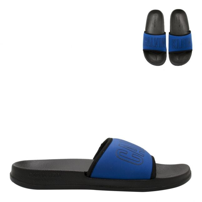 Womens Duke Blue Soft Logo Slides