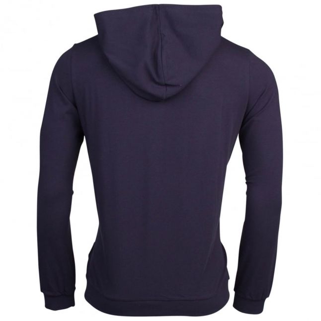 Mens Dark Blue Hooded Zip Sweat Top