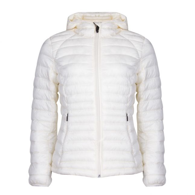 Womens New Milk Aerons Padded Hooded Jacket