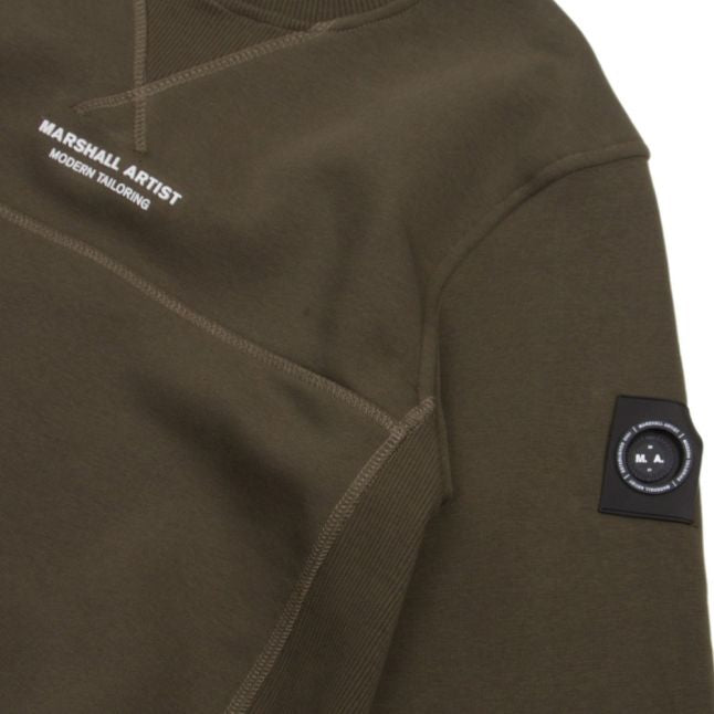 Mens Khaki Siren Crew Sweat Top