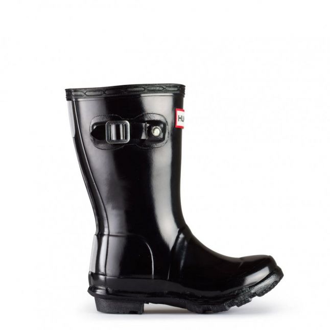 Kids Black Original Gloss Wellington Boots (7-5)