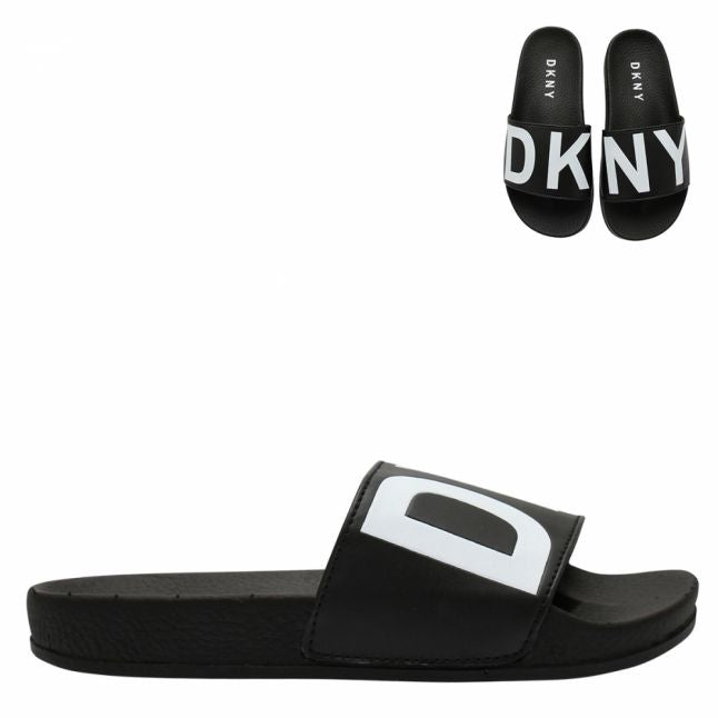 Girls Black Logo Slides (30-37)