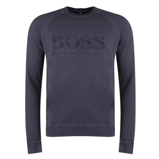 Casual Mens Dark Blue Wayman Crew Neck Sweat Top