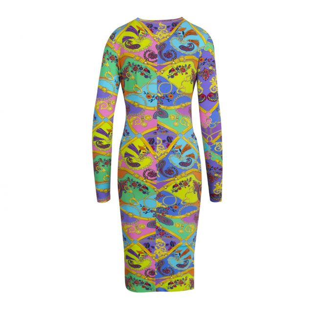 Womens Multicoloured Paisley Belt Print Midi Dress