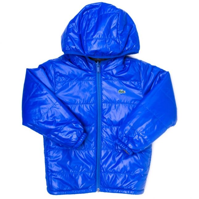 Boys Light Grey & Blue Reversible Padded Jacket