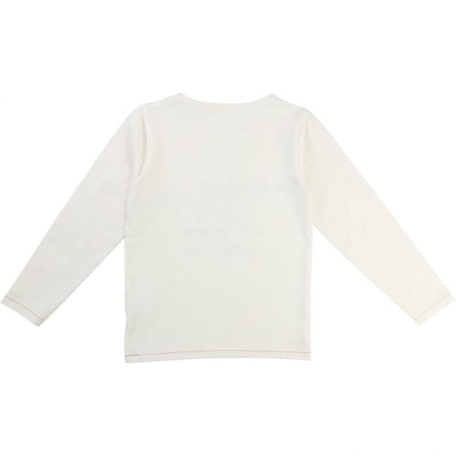 Girls White Dream L/s T Shirt