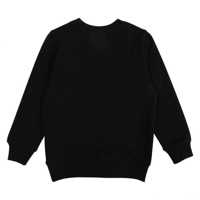 Boys Black Hidden Toy Logo Sweat Top