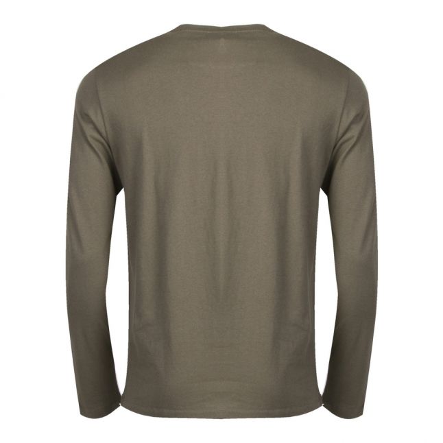 Casual Mens Dark Green Tacks L/s T Shirt