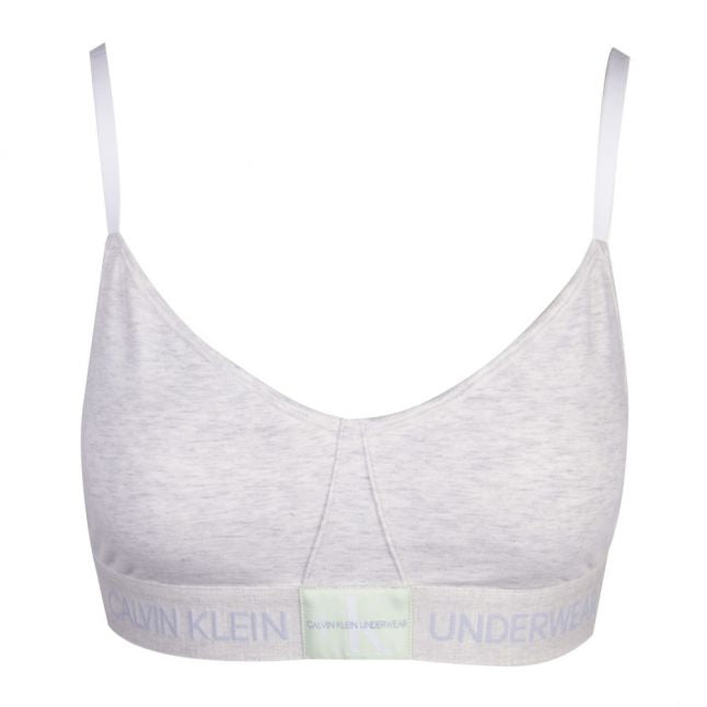 Womens Snow Heather Unlined Scooped Triangle Bralette