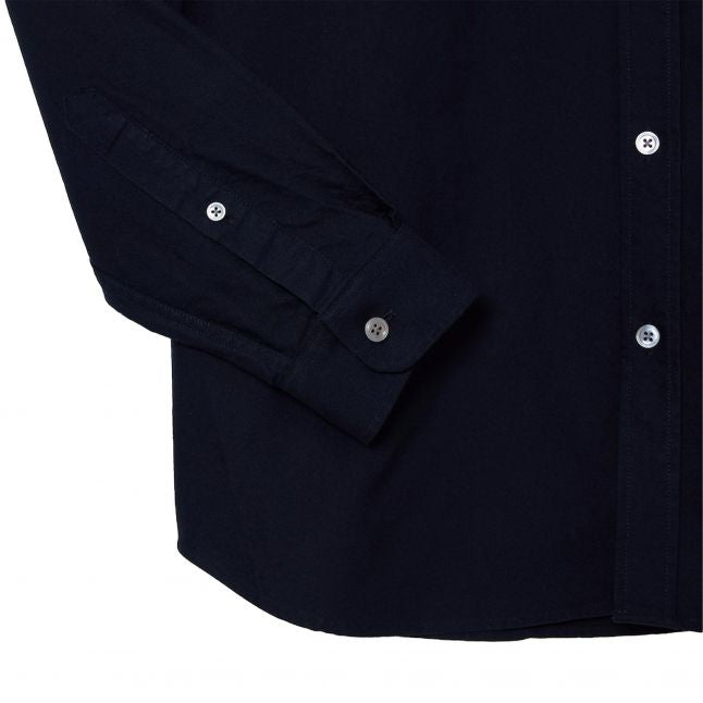 Mens Abysm Navy Oxford Reg Fit L/s Shirt