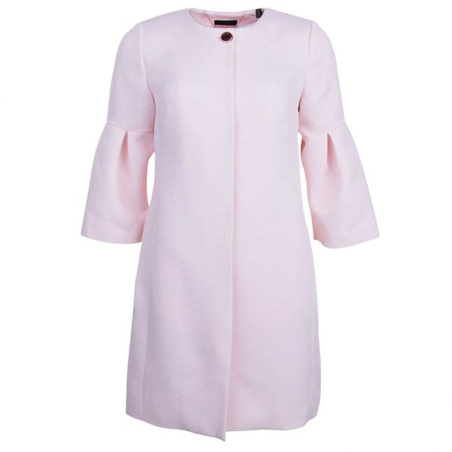 Womens Baby Pink Macea Textured Coat