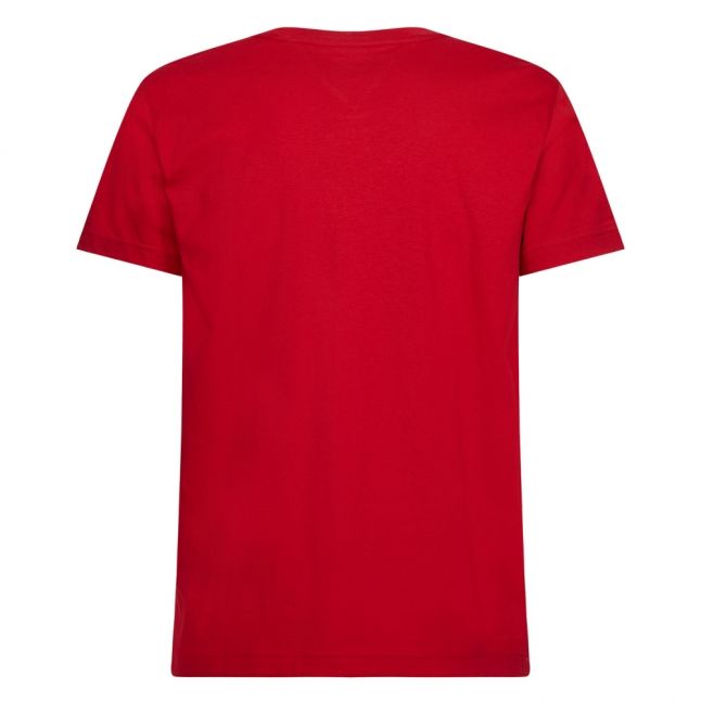 Mens Primary Red Corp Logo Stripe S/s T Shirt