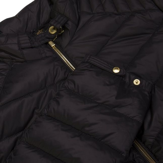 Womens Black Triple Quilted Jacket