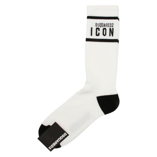 Mens White Icon Socks