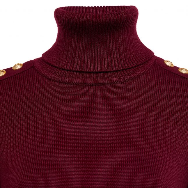 Womens Wine Chamonix Roll Neck Knit