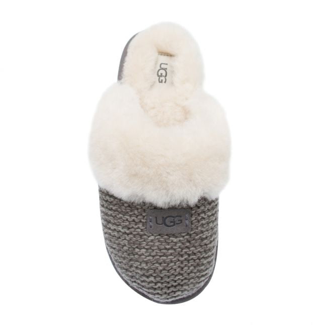 Womens Charcoal UGG Slippers Cozy Knitted