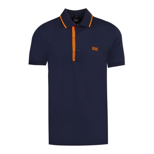 Athleisure Mens Navy Paule 4 Slim Fit S/s Polo Shirt