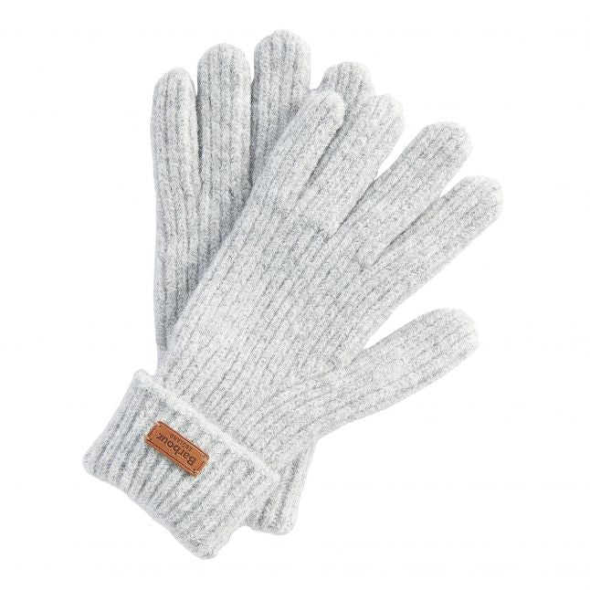 Womens Barbour Light Grey Pendle Gloves