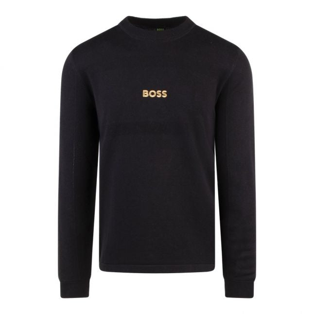 Mens Black Roldan Crew Neck Knit