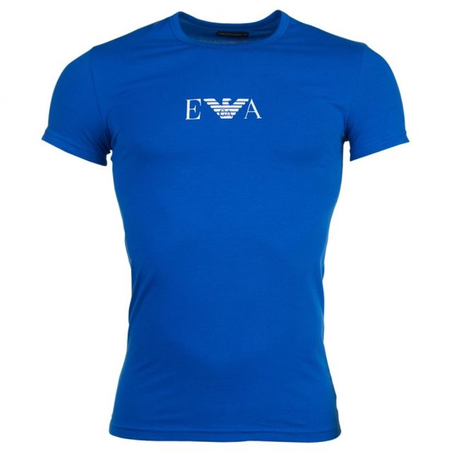 Mens Bright Blue Basic Stretch Tee Shirt