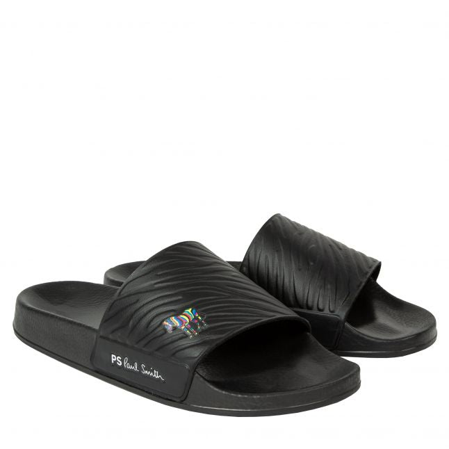 Mens Black Nyro Zebra Slides