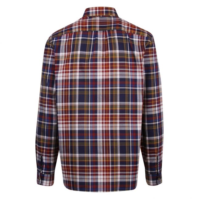 Mens Navy/Red Tartan L/s Shirt