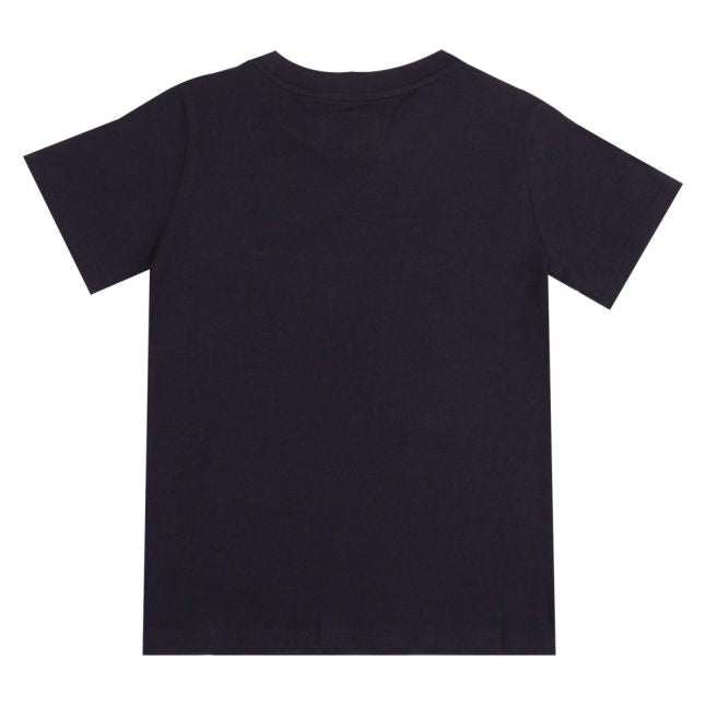 Boys Navy Script Logo S/s T Shirt