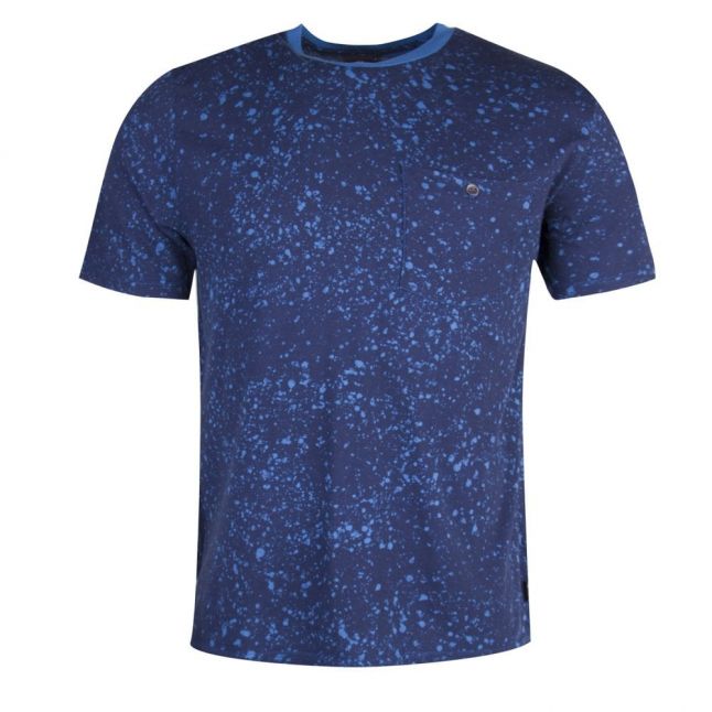 Mens Blue Paint Reg Fit S/s T Shirt