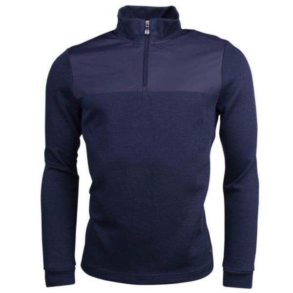 Mens Navy C-Piceno 1 Zip Sweat Top