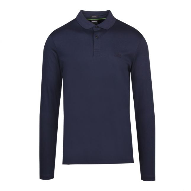 Athleisure Mens Navy Pirol Regular Fit L/s Polo Shirt