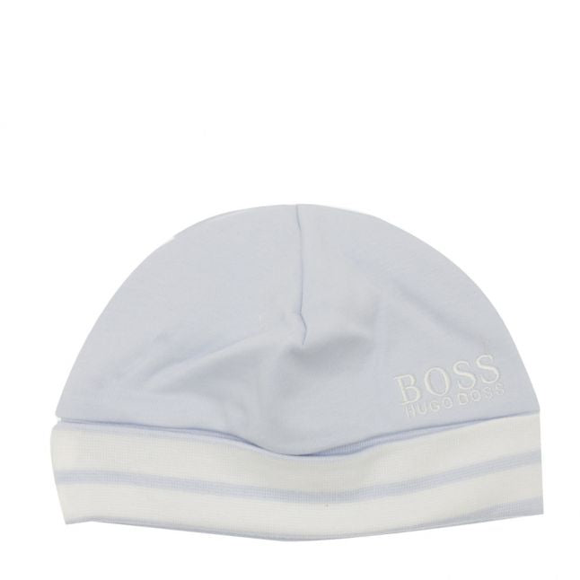 Baby Pale Blue Logo Stripe Soft Hat