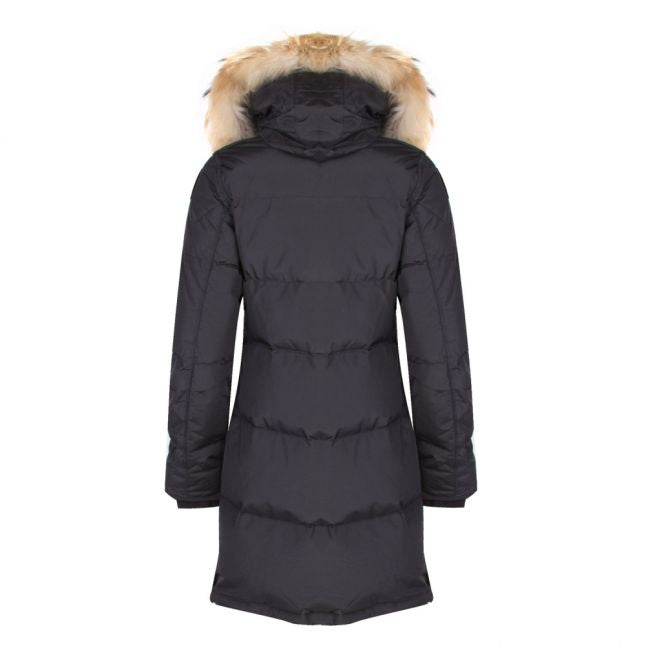 Womens Black Long Bear Hooded Coat