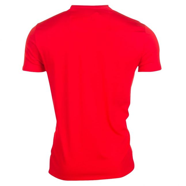 Mens Red Basic Regular Fit S/s Tee Shirt