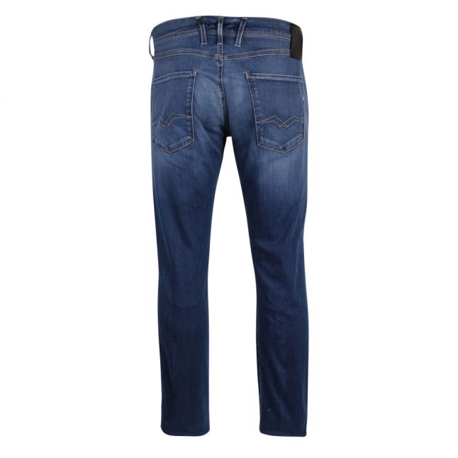 Mens Medium Blue Anbass Hyperflex Bio Slim Fit Jeans