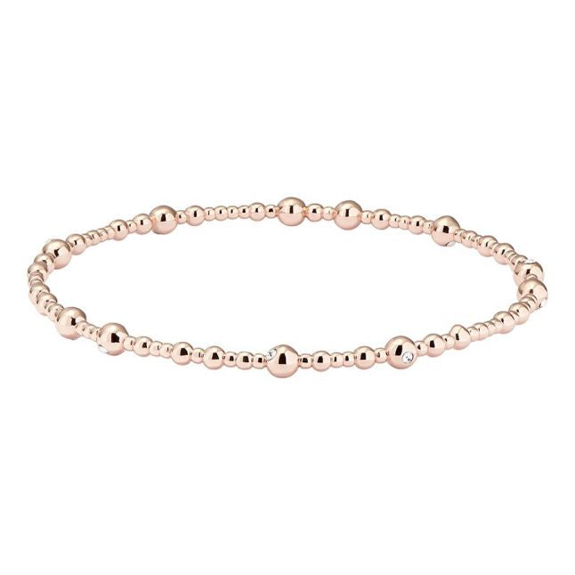 Womens Rose Gold/Crystal Belmara Crystal Bubble Bangle